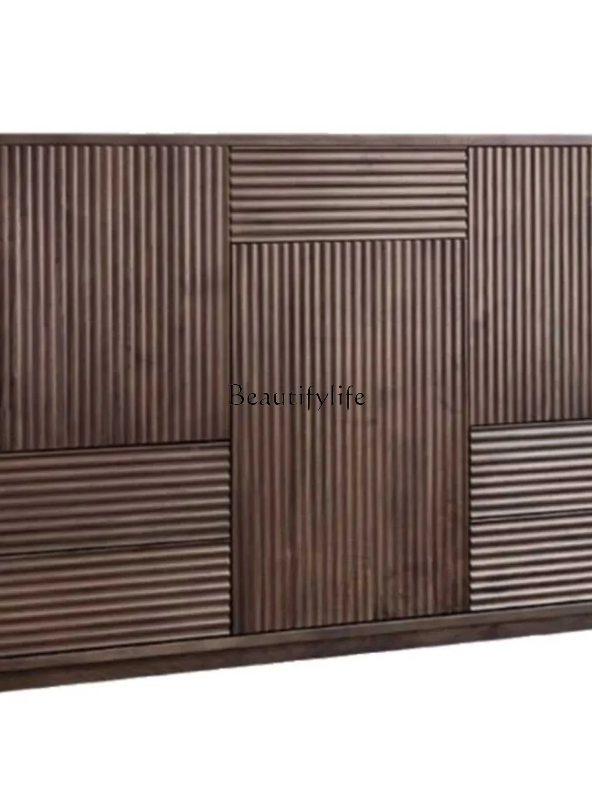 

LD33Nordic wabi wind solid wood living room household dining side cabinet storage cabinet against the wall high cabinet