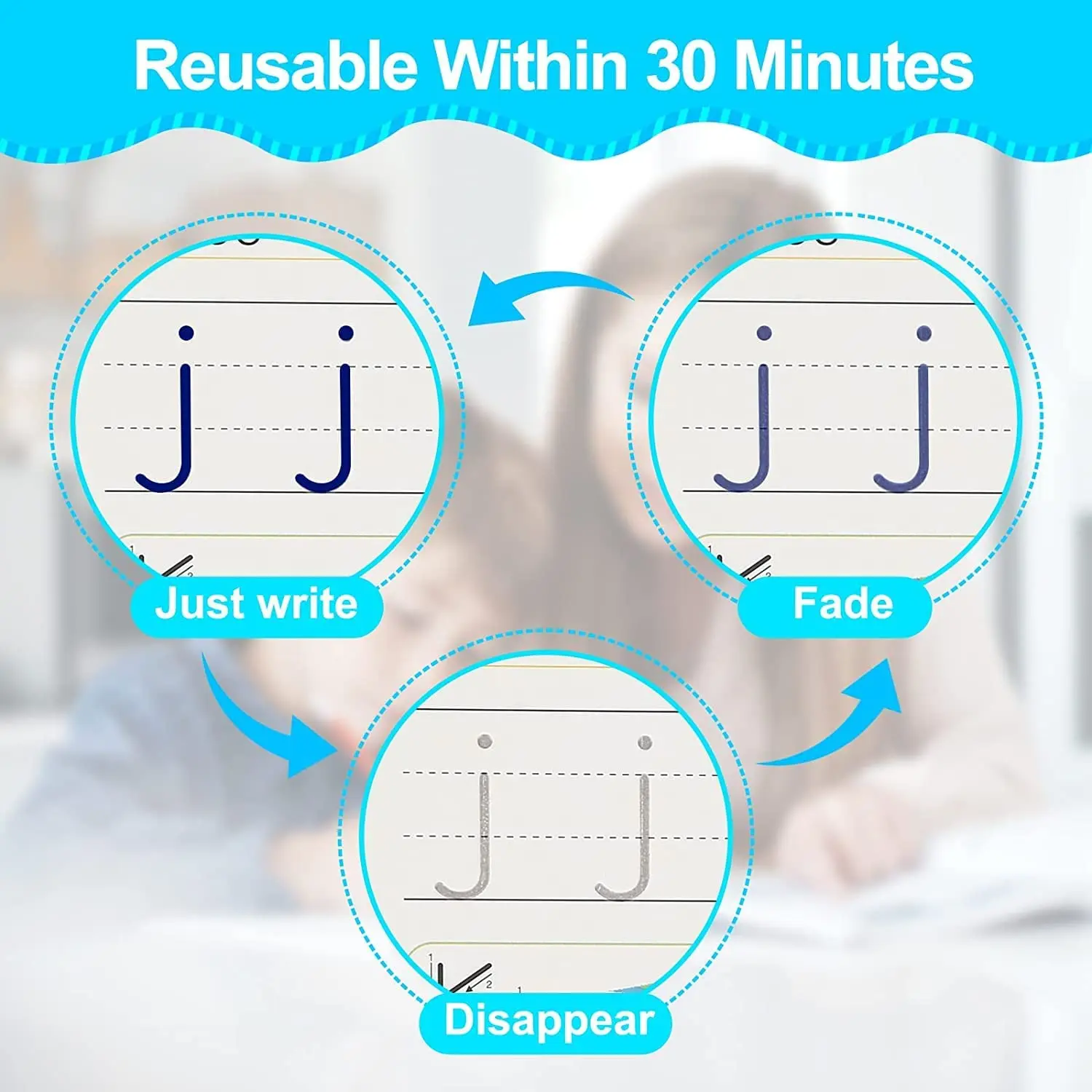 3D Calligraphy Copybook for Kids, Reusable Math & English Learning Book, Letter & Number Practice, Drawing Education Toy Gift