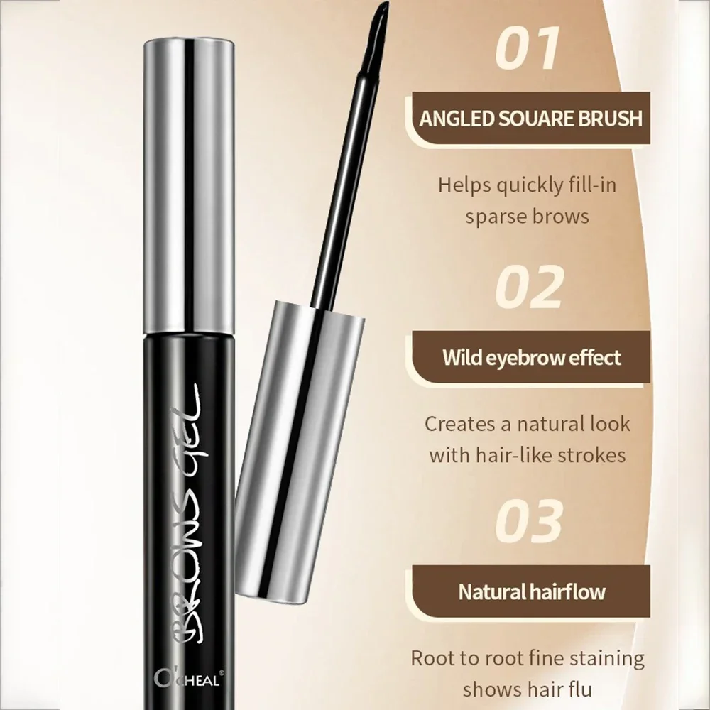 O'CHEAL Lazy Makeup vloeibare wenkbrauwversterkergel - Langdurig waterdicht Natuurlijke uitstraling Gemakkelijk te dragen en afpelbaar Brow Tint Eyes CO: 03