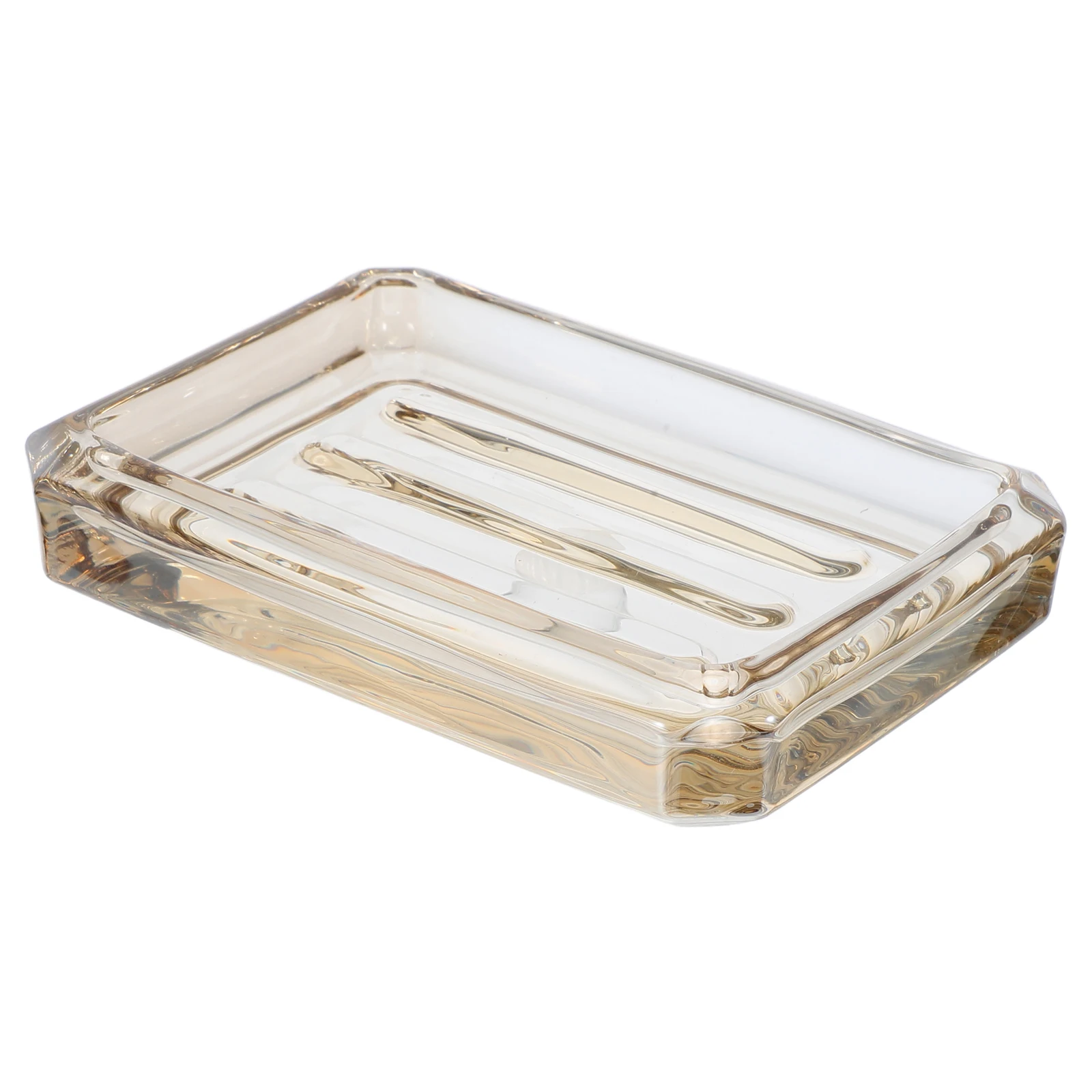 

Elegant Glass Soap Dish Clear Rectangular Container for Bar Soap Non-Slip Bottom Kitchen Bathroom Storage Solution
