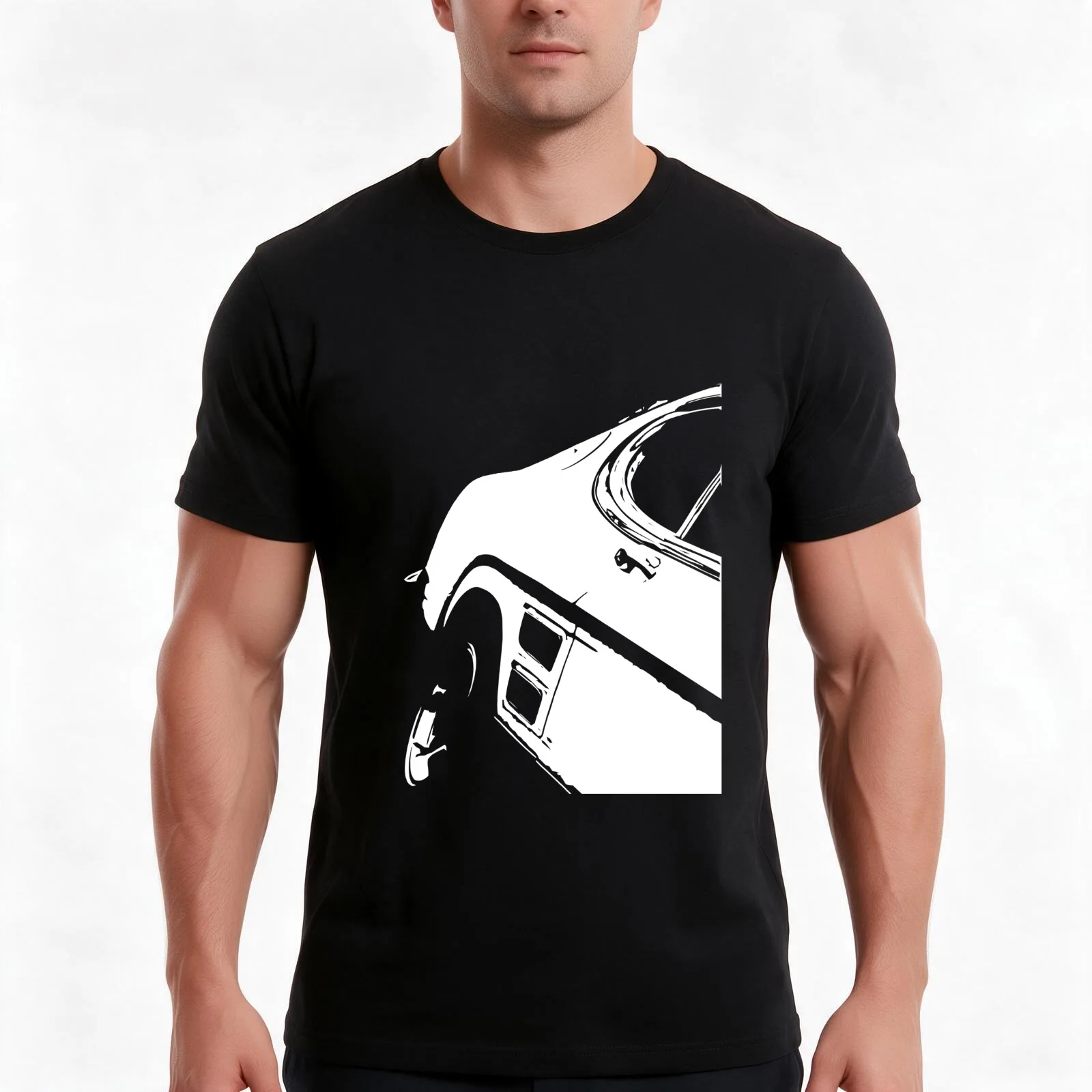 Mk1 Capri Detail T-Shirt, Summer Casual Cotton Tee, Oversized Streetwear Tops, Vintage Graphic Print, Loose Fit Short Sleeve