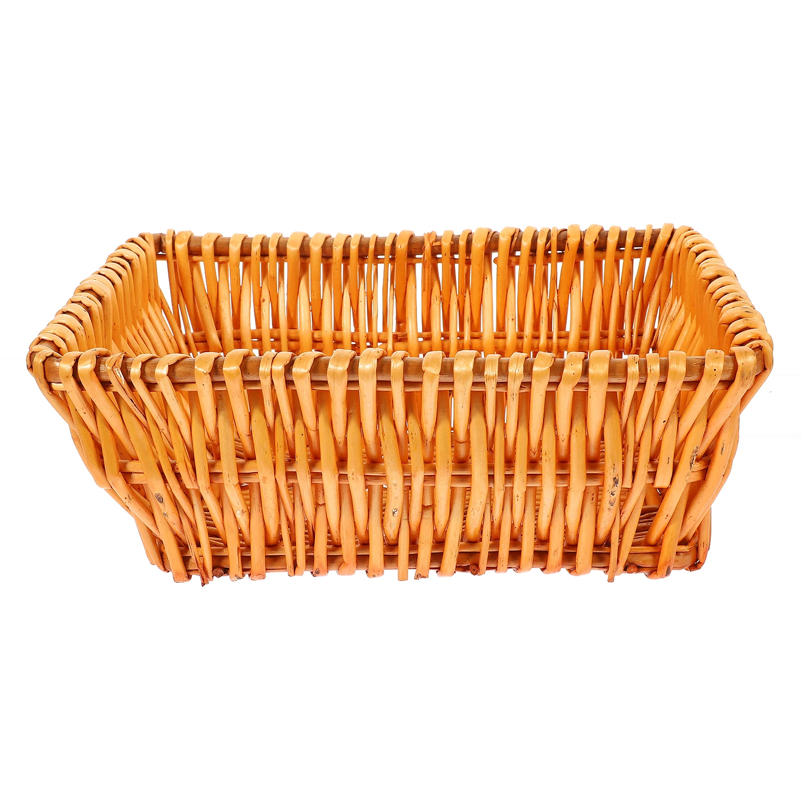 

Rattan Storage Box Hand Woven Food Hamper Vegetable Basket Small Baskets Kitchen Organizer Home Decor Multifunctional Rattan
