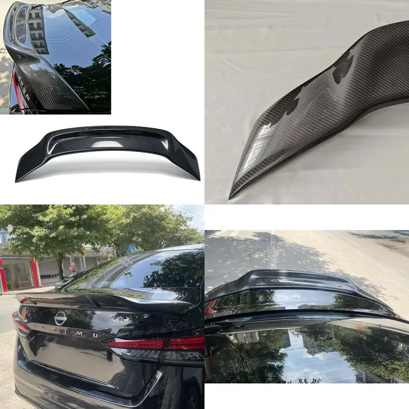 Glossy Real Carbon Fiber Rear Tail for Nissan Altima SR Sport Sedan Retrofit Body Kit