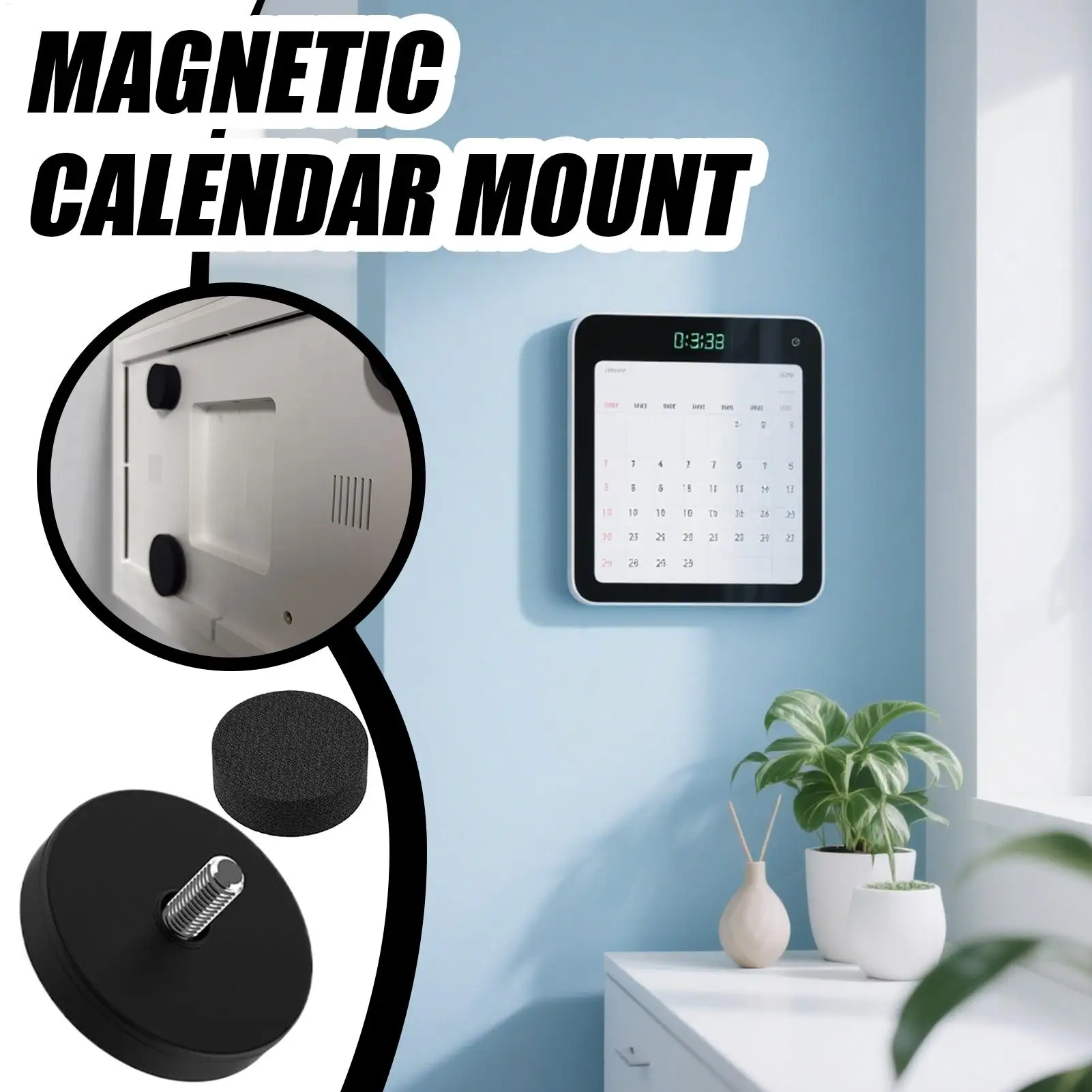 ปฏิทินตู้เย็น Magnetic Mount แม่เหล็กตู้เย็น Rack สําหรับปฏิทินอิเล็กทรอนิกส์ Stable Home อุปกรณ์เสริมไม่มีการเจาะ