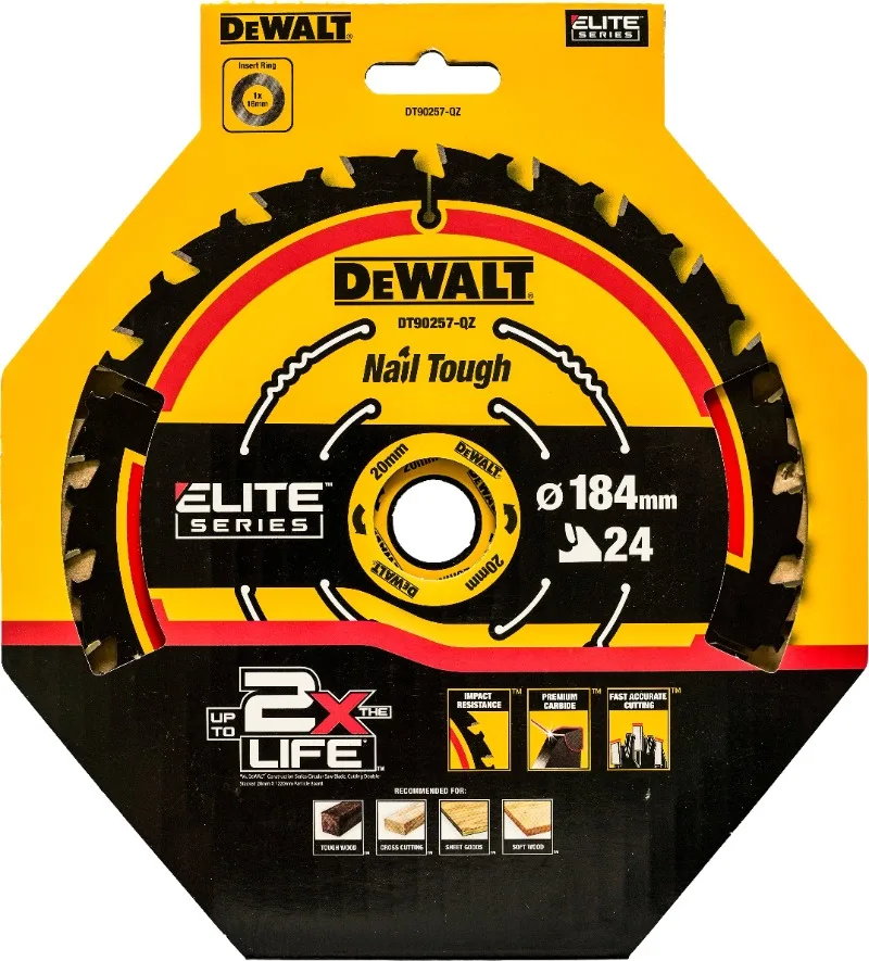 DEWALT DT90257/DT90259 EXTREME 2X Life Circular 184MM Saw Blade Power Tool Accessories