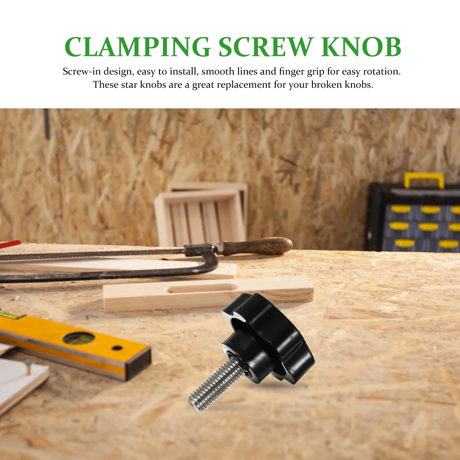 

Hexagonal Star Knobs Screw in Design Easy Install Replacement Furniture Rack Brackets Machinery Equipment Clamping Screw Knob H