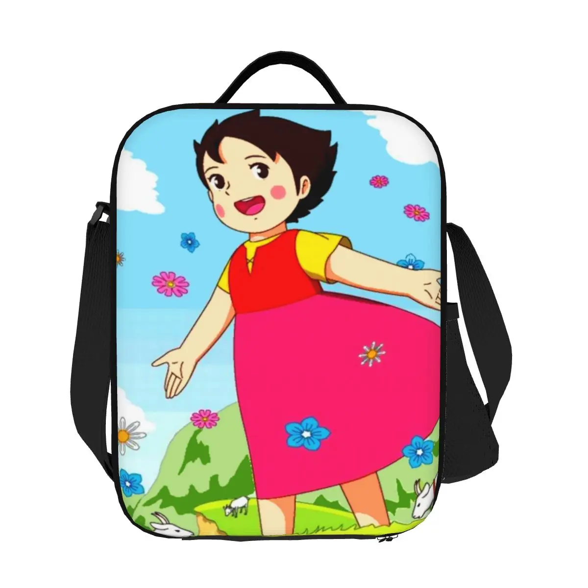 

Custom Heidi Enjoys Spring On The Alps Insulated Lunch Bags for Heidi And Peter Leakproof Cooler Thermal Bento Box Women Kids