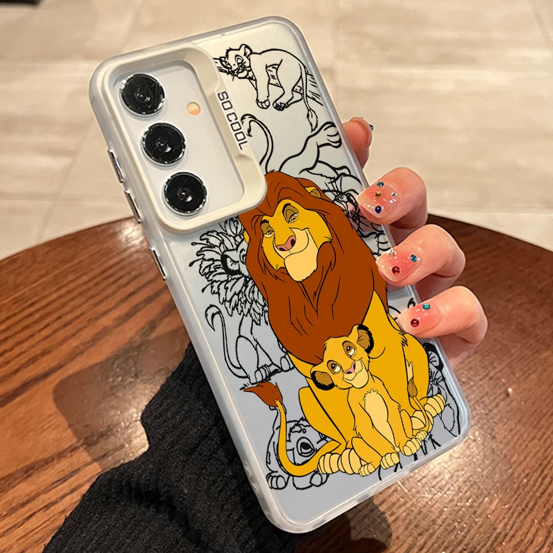 Lion King Disney Mufasa For Samsung A71 A52 A53 A51 A34 A33 A32 A21S A23 A15 A12 A13 A05 5G Colorful Silver Mobile Funda