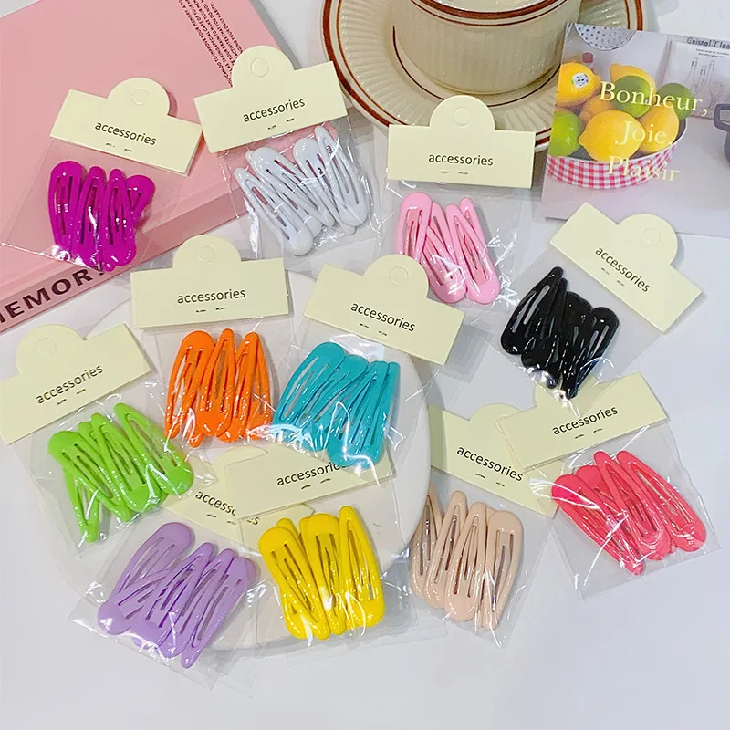 5pcs Ins Style Candy Color Scheme, Sweet and Cute Women\'s Headwear, Hair Clip Side Clip Hair Clip Bag That Does Not Harm Hair