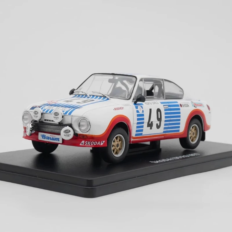 Diecast IXO 1:24 Skoda 130 RS WRC 1977 Rally Car Alloy Simulation Car Model Classics Adult Souvenir Gift Static Display