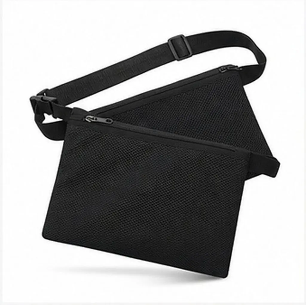 2Pcs Reusable Tennis Ball Storage Bag Waist Pack Mesh Material Portable Ball Picking Pouch for Golf Baseball Table Tennis Use