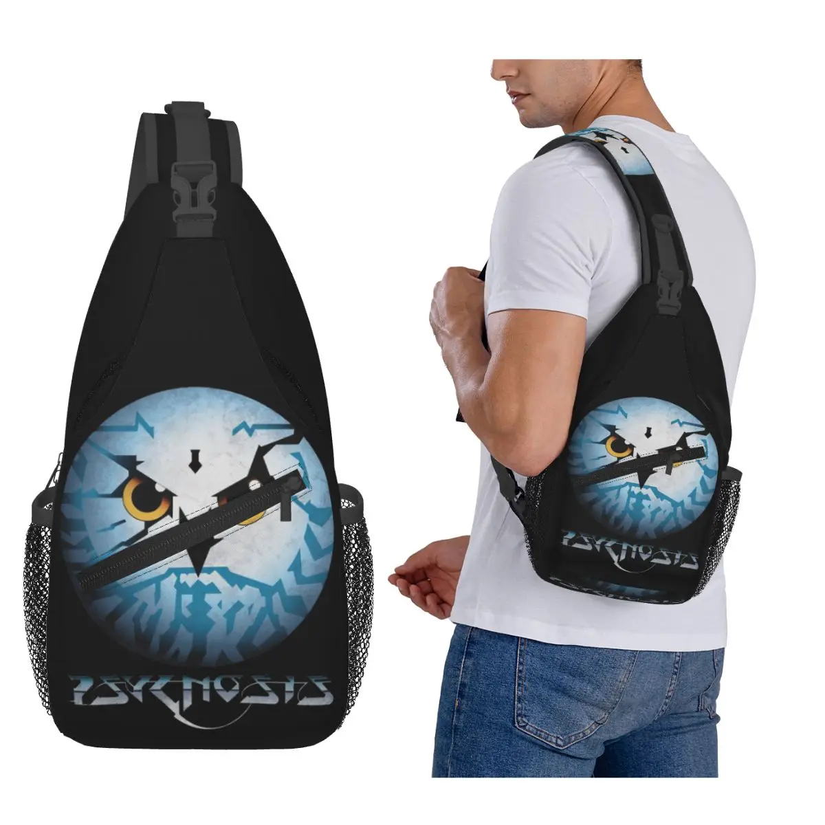 

Нагрудная сумка Amiga Psygnosis Owl, мужской рюкзак через плечо, нагрудная сумка, дорожный походный рюкзак, сумка на плечо