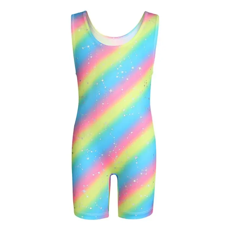 Kids Girls Gymnastics Leotard Kids Stretchy Sleeveless Dancewear Ballet Dance Bodysuit Gym Workout Stage Performance Jumpsuit - Image 4