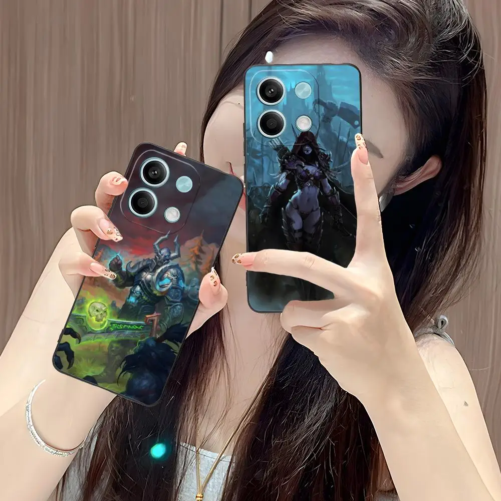 

Модный чехол для телефона WOW Game для Xiaomi POCO M6 M5 M4 M3 X7 X6 X5 X4 X3 F6 F5 F4 Pro GT 5G, черный чехол для смартфона, мобильного телефона