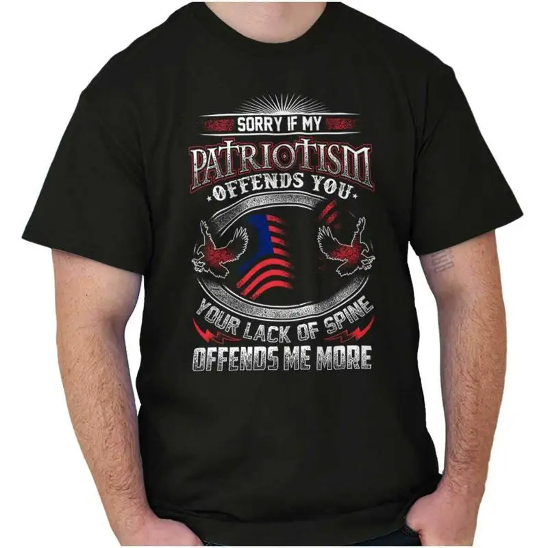 

Sarcastic Patriotic Anti Liberal Offensive Mens Casual Crewneck T Shirts Tees