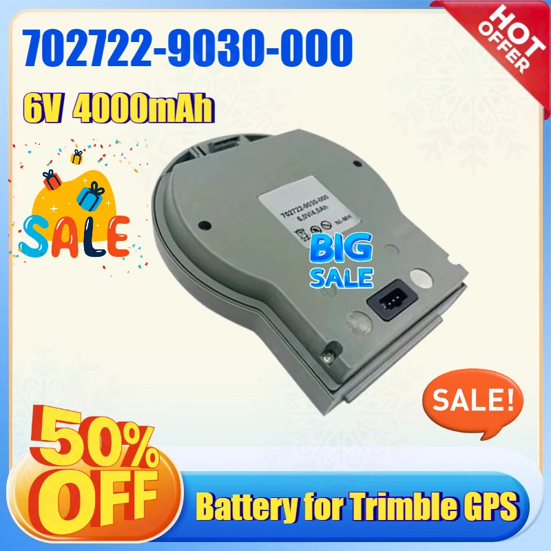New 702722-9030-000 6V 4000mAh Rechargeable NI-MH Total Station Battery for Trimble GPS DINI12