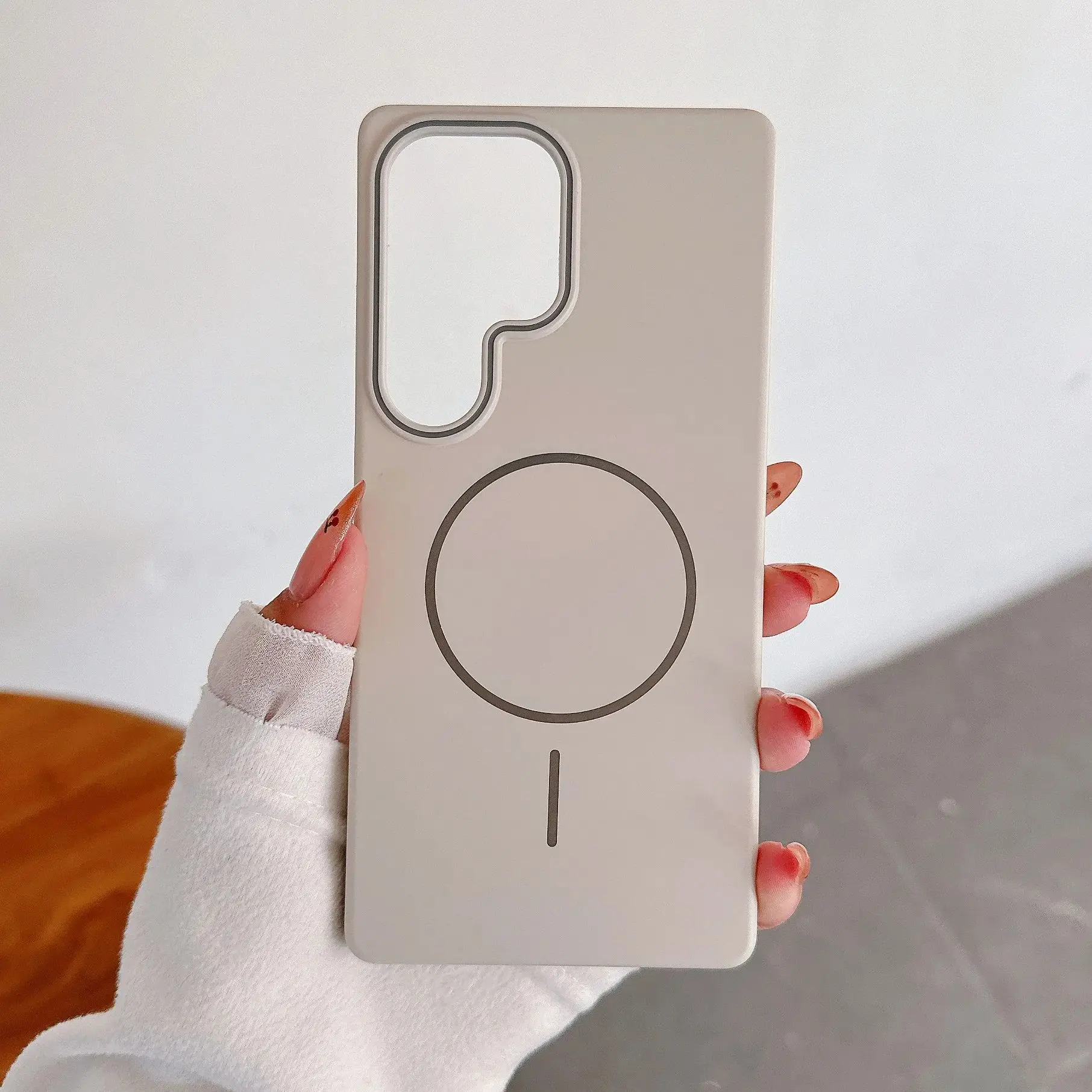 Ультратонкий матовый магнитный чехол для Magsafe для Samsung Galaxy S25Plus S25Ultra S24, противоударный жесткий чехол для беспроводной зарядки Ультратонкий матовый магнитный чехол для Magsafe для Samsung Galaxy S25Plus S25Ultra S24, противоударный жесткий чехол для беспроводной зарядки