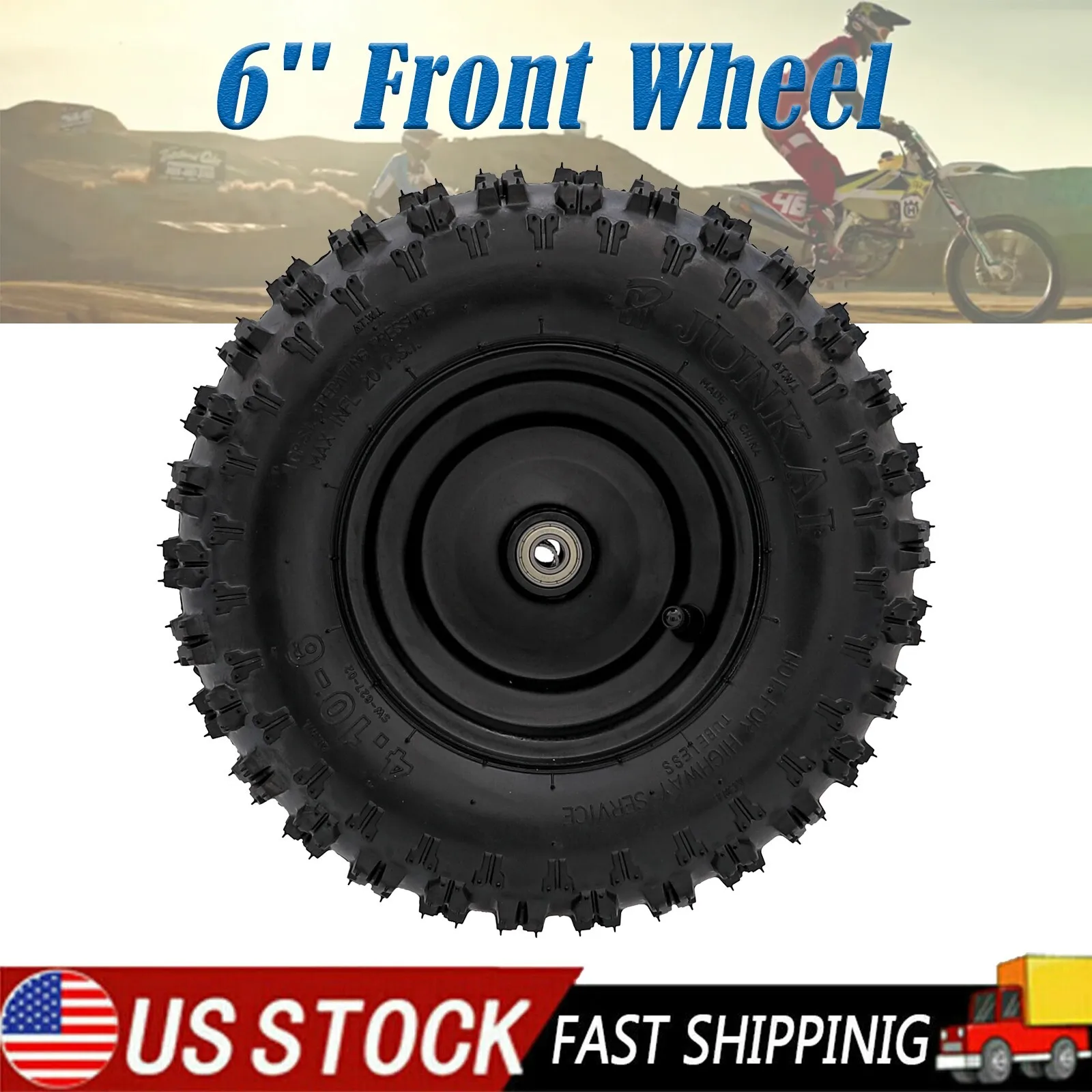 

Покрышка переднего колеса 4.10-6 с 2 подшипниками для квадроцикла и картинга