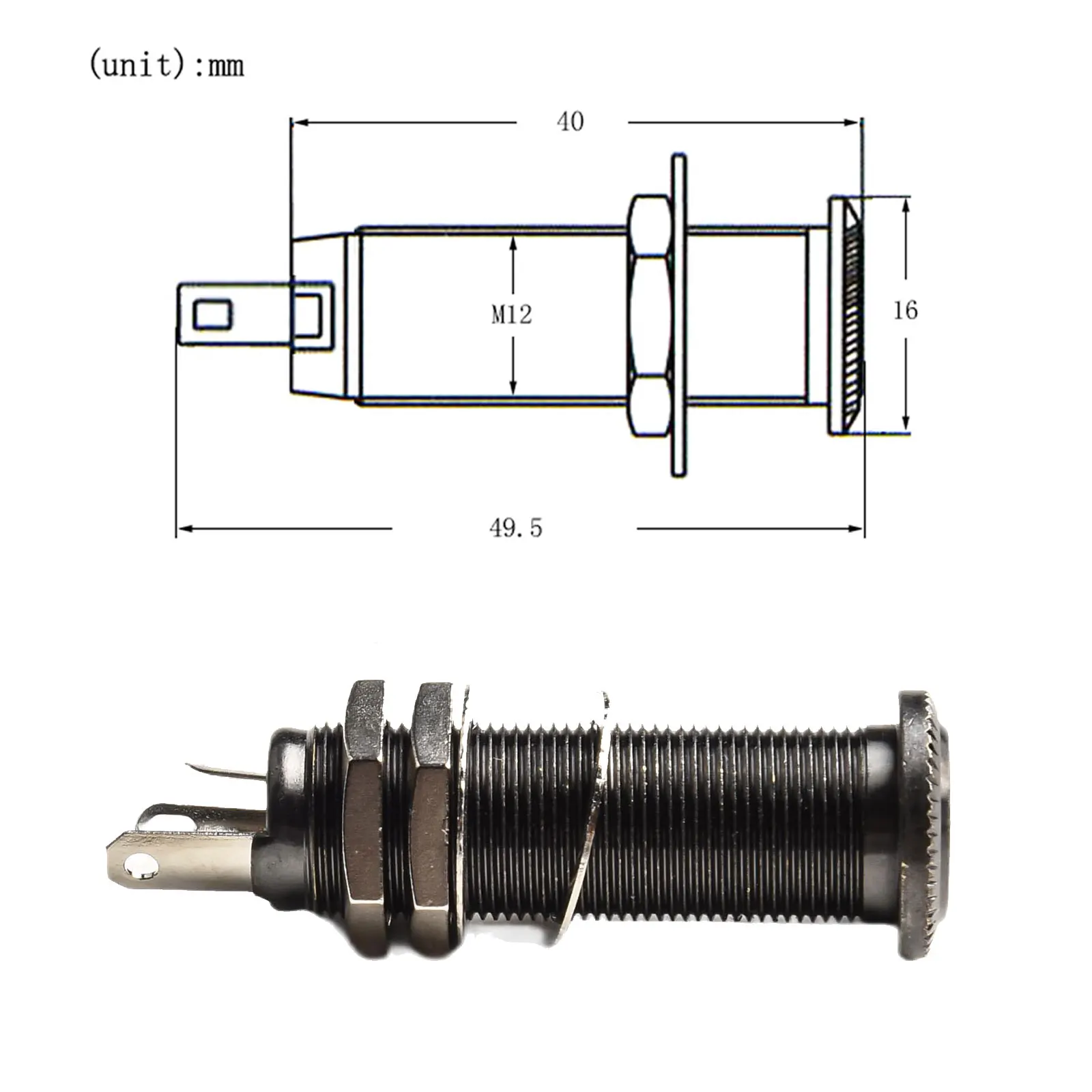 Soquete de guitarra elétrica, Jacks estéreo Hole, 1/4 Polegada Output Jacks, Plug Acessórios, Alta Sensibilidade, Anti-Menor, 6,35mm