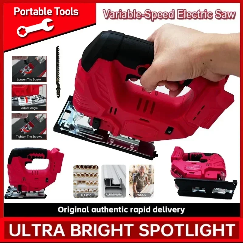 صالح ميلووكي 3000 دورة في الدقيقة منشار منحني بدون فرش منشار تهزهز كهربائي لاسلكي محمول قابل للتعديل النجارة أداة السلطة لبطارية 18 فولت #1