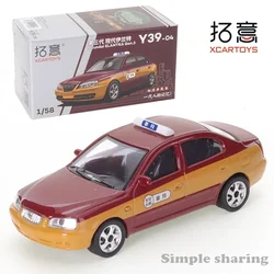 XCARTOYS Alloy Diecast Miniature Car Model Beijing Elantra Taxi Kids Toys Boys Engineering Set Friends Gifts Collect Ornaments