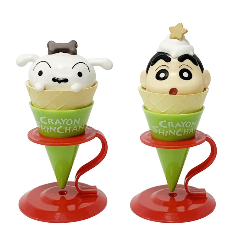 Crayon Shin-chan Figure Nohara Shinnosuke GK Ice Cream Shape Charm Anime Doll Adorable Ornament Creative Accessories Kids Gift