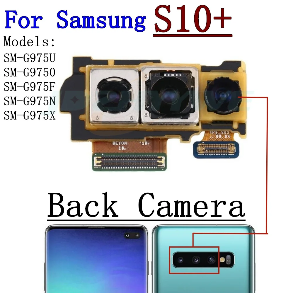 Back / Front Camera For Samsung Galaxy S10 Plus Lite e S10E G970F G973F G975F G977F Rear Back Main Camera Flex Cable