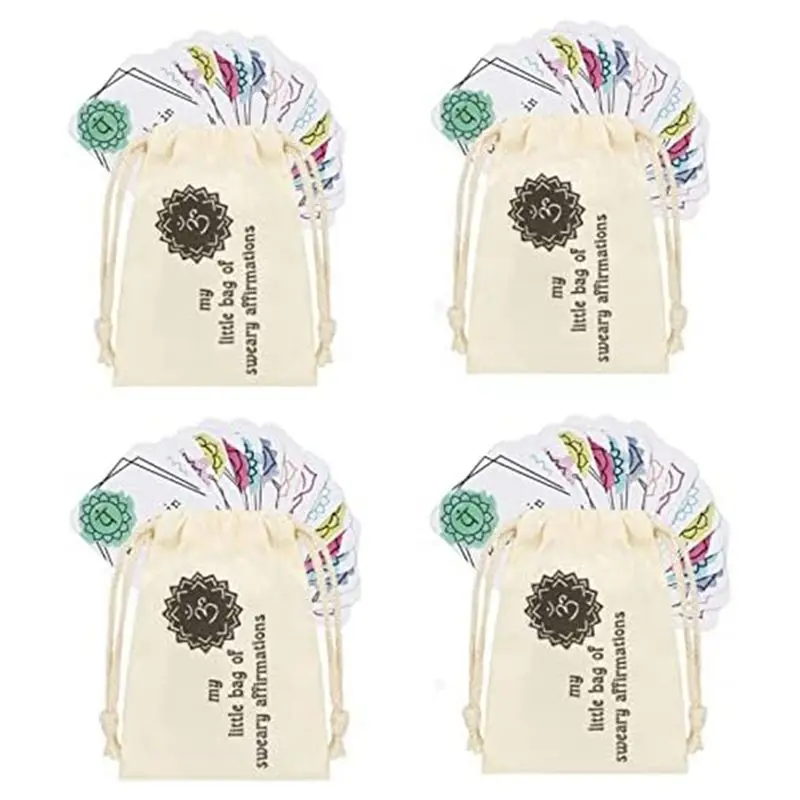 

AT84-Latest Funny Affirmation Card Gift, 64 Pcs Sweary Affirmation Cards, My Little Bag Of Sweary Affirmations Durable Easy To U