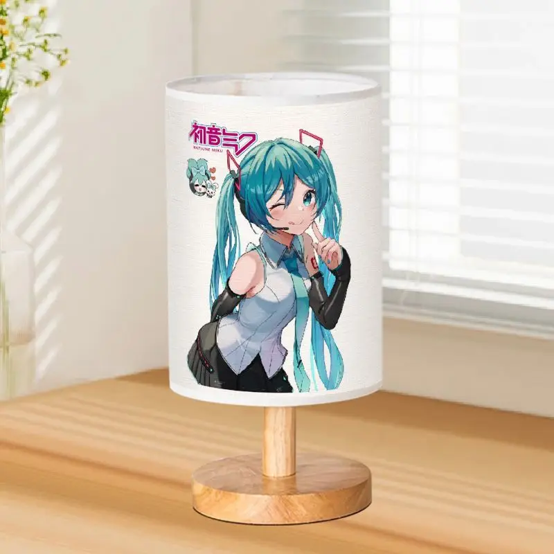 

Hatsune Miku animation peripheral creative cute plug-in table lamp creative Miku student dormitory warm light bedside lamp gift