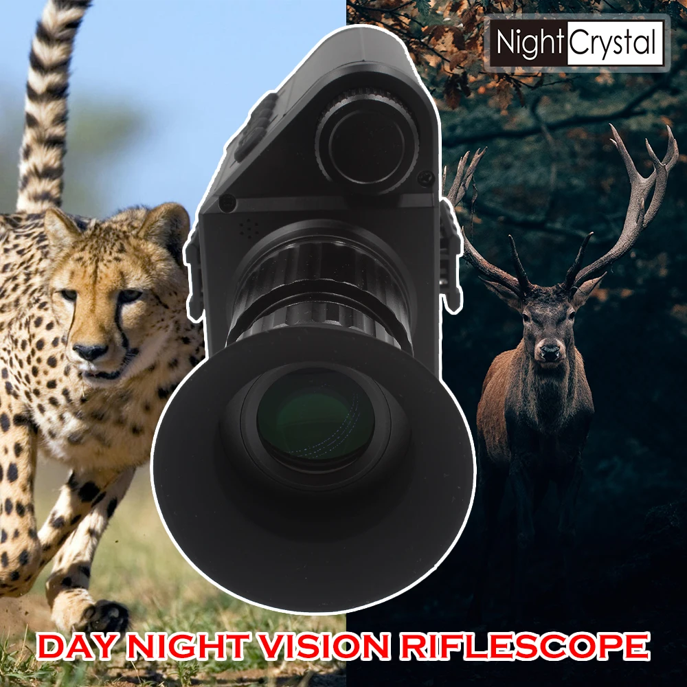 Megaorei M5 Night Vision Monocular Binoculars, Telescope Sight, 1080p Video Recording, Crosshair Adjust, Picatinny Rail Mount