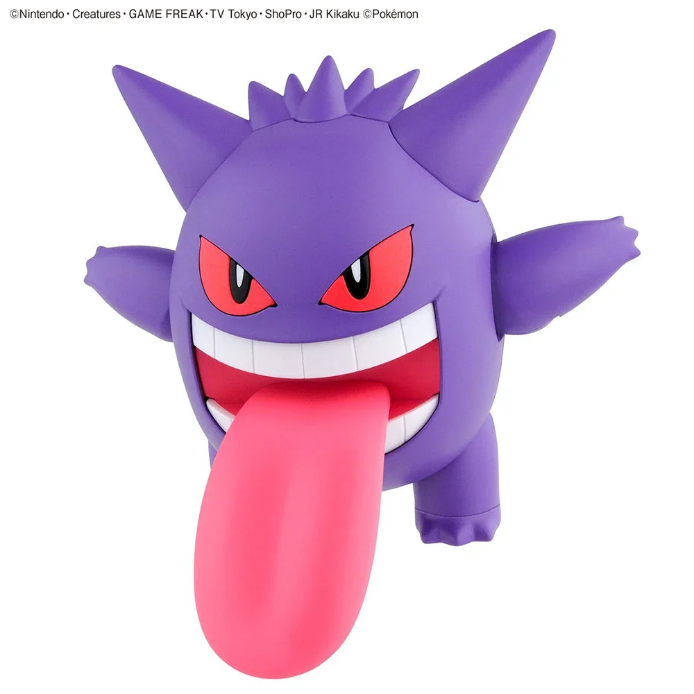 Bandai Pokemon Figuras, Plamo Gengar, Jogo de Anime, Action Figure Assembly, Ornamentos Colecionáveis, Brinquedos modelo original, Presentes