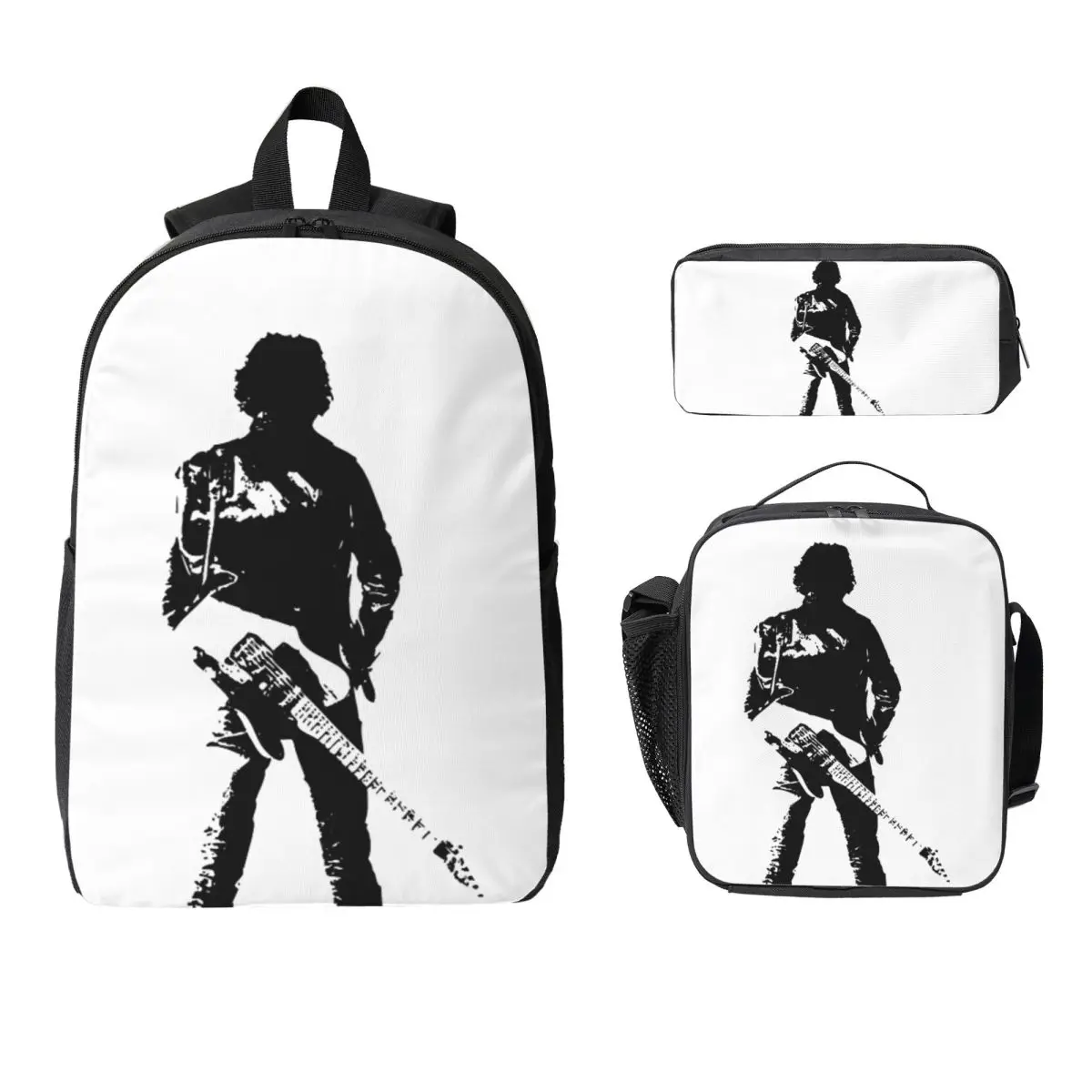 

Bruce Springsteen Backpack Student Boys Girls BookBag School Bag Computer Shoulder Bags 3ps Insulated Lunch Bag Pencil Case