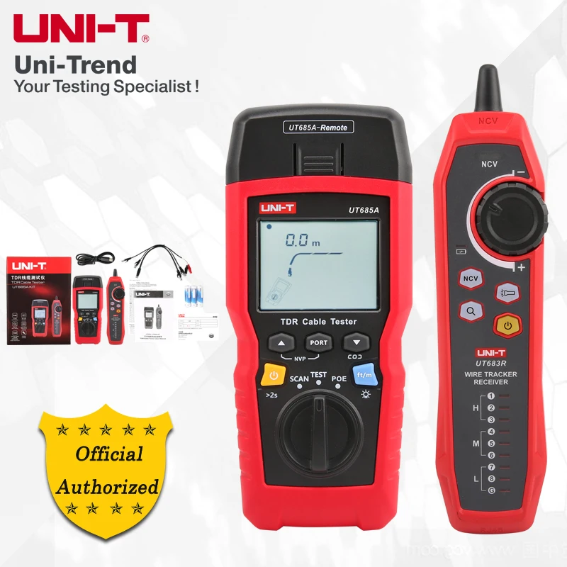 UNI-T UT685A KIT TDR Cable Tester; Network cable length, cable ID, and fault location distance testing / Digital cable tracer