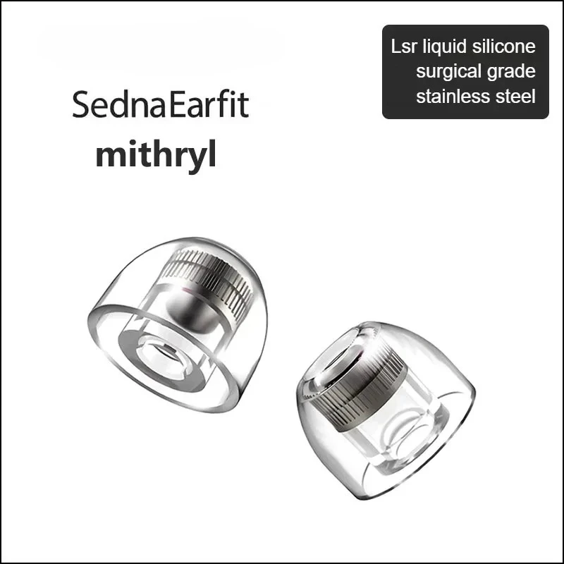 

for AZLA SednaEarfit Mithryl Eartips Surgical Stainless Steel LSR Liquid Silicone in Ear Earplug Cover For 4.5-6mm