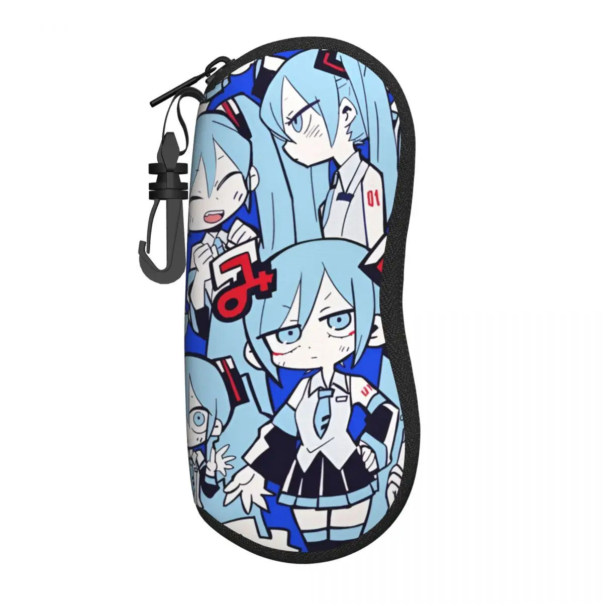 Custom H-Hatsuned M-Mikus Manga Shell Glasses Case Unisex Cool Cute Eyeglasses Case Sunglasses Protector Box
