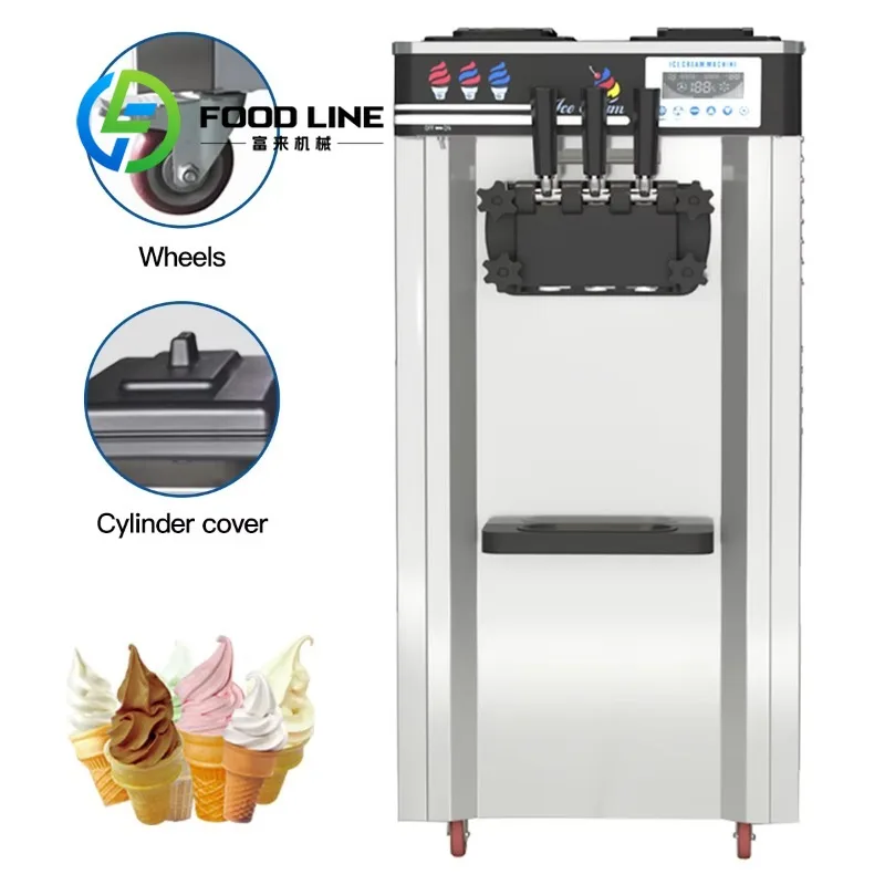 Soft Ice Cream Machine Slim Countertop Design Perfectly Matches Small Café Bar And Convenience Store Snack Service Counter