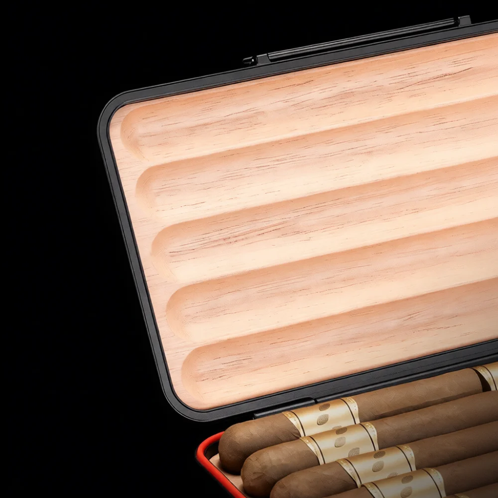 Travel Cigar Case For CIGARLOONG Aluminum Humidor Box Cedar Lining Protective Hard Shell Portable Pocket Storage Accessory