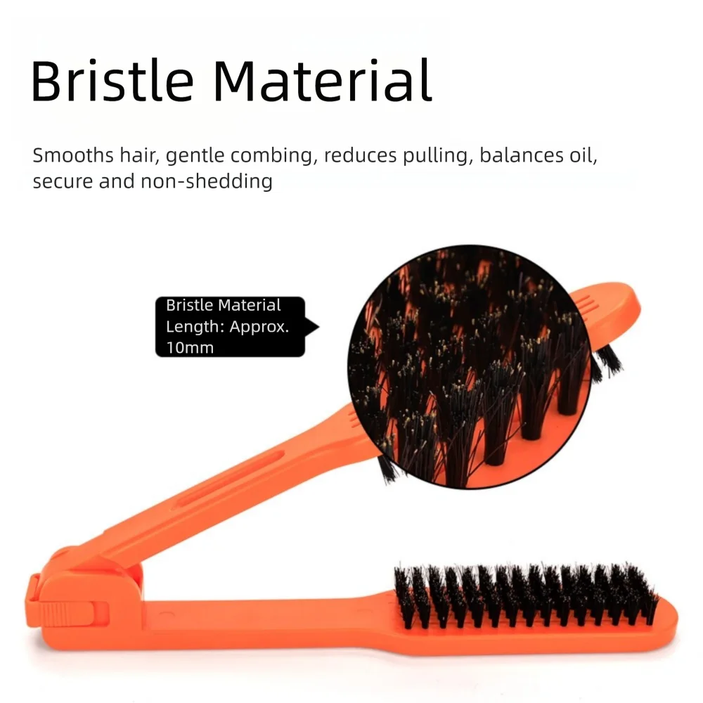 

Multifunctional Double Sided V Brush Anti-Static Hair Straightener Hairdressing Clamp Comb Durable Hair Care Straightening Comb