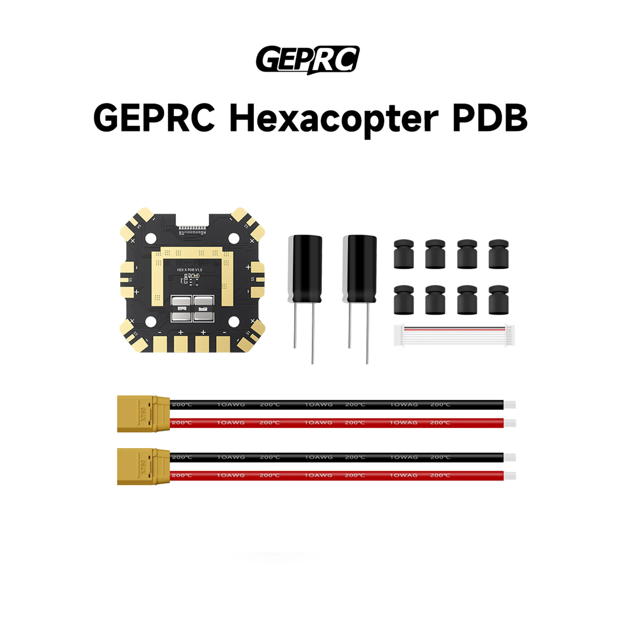 GEPRC TAKER S100 8S BLS 100A ESC 80A PDB Hexacopter Stroomverdeelbord 6-assige Flight Racing FPV Drone