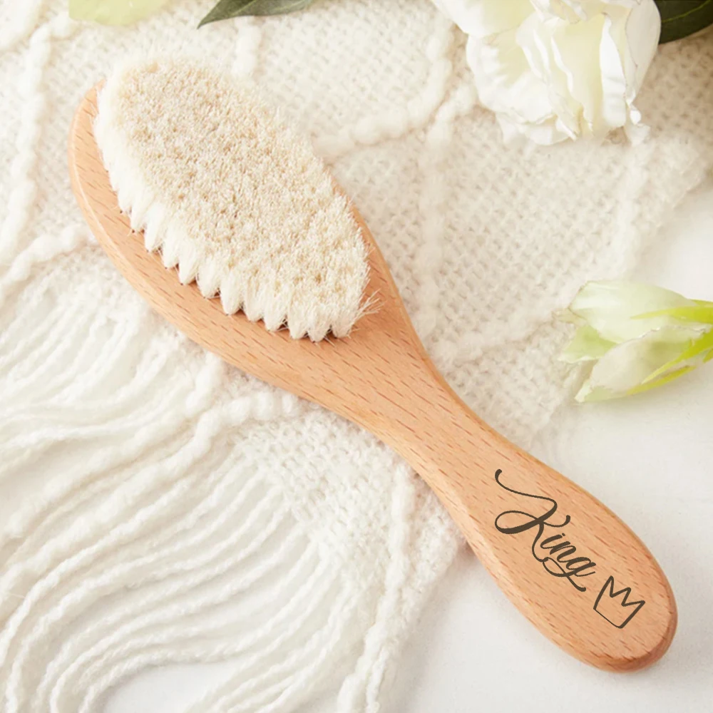 Personalized Baby Hair Brush Baby Gift Baby Shower Gift Hair Brushes Newborn Wooden Brush Custom Gift Baby Girl