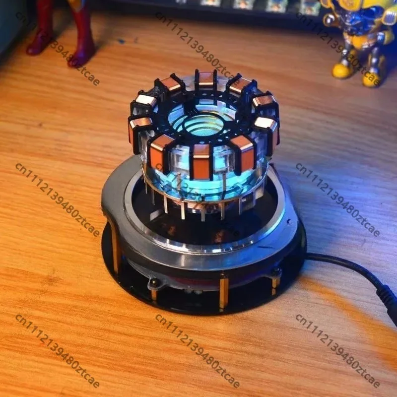 Magnetic Levitation ReactorModuleLEDLight SimulationOrnamentMagneticLevitationDisplayStandCreative Desktop Decoration Craft Gift