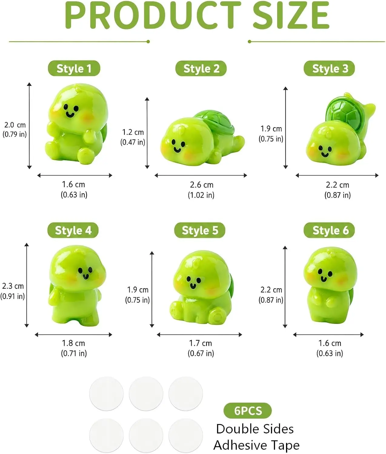 6Pcs Mini Resin Turtles Figurines Small Mini Turtles to Hide Bulk Miniatures Turtle Statue Gift Home Garden Desktop Ornaments