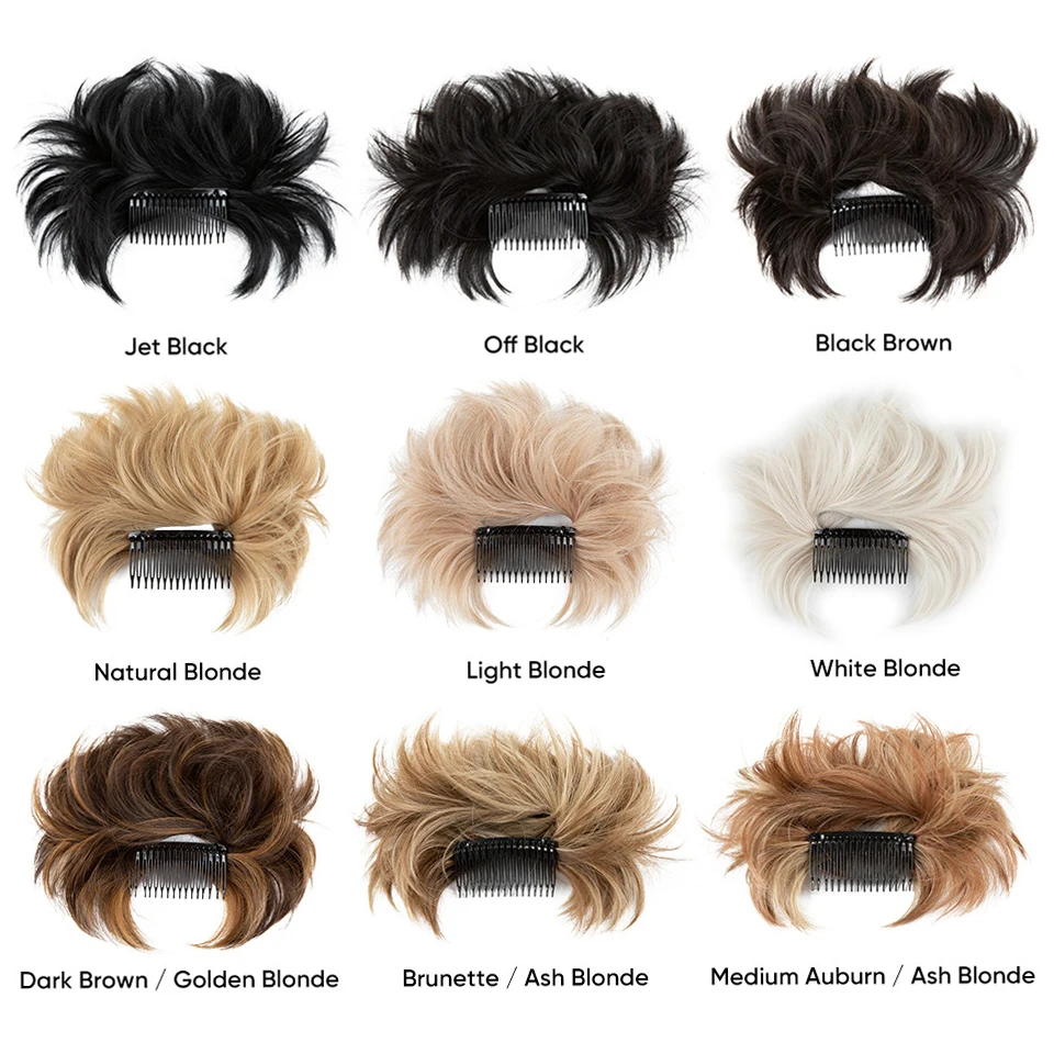 OLACARE Synthetic Hair Bun Extensions Messy Curly Hair Chignon Scrunchies Clip in Hairpieces Donut Updo Hair Pieces for Women