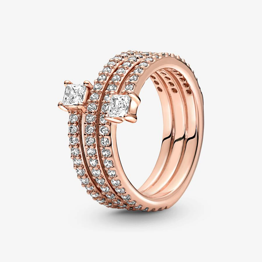 Bague en argent regardé S925 pour femme, coeur d'amour, fleur, étoile, convient au charme original, bijoux pour dames, cadeaux pour la colonne vertébrale, offre spéciale, 2024