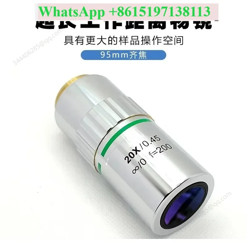 Telephoto Metallographic Objective Lens Total Apochromatic Microscope Objective