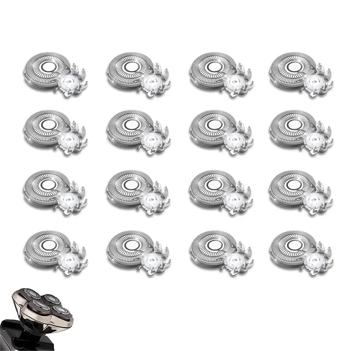 *AA60I 16PCS Head Shaver Replacement Heads for Skull Shaver Pitbull Gold PRO, Pitbull Silver PRO, Palm Electric Razor Parts