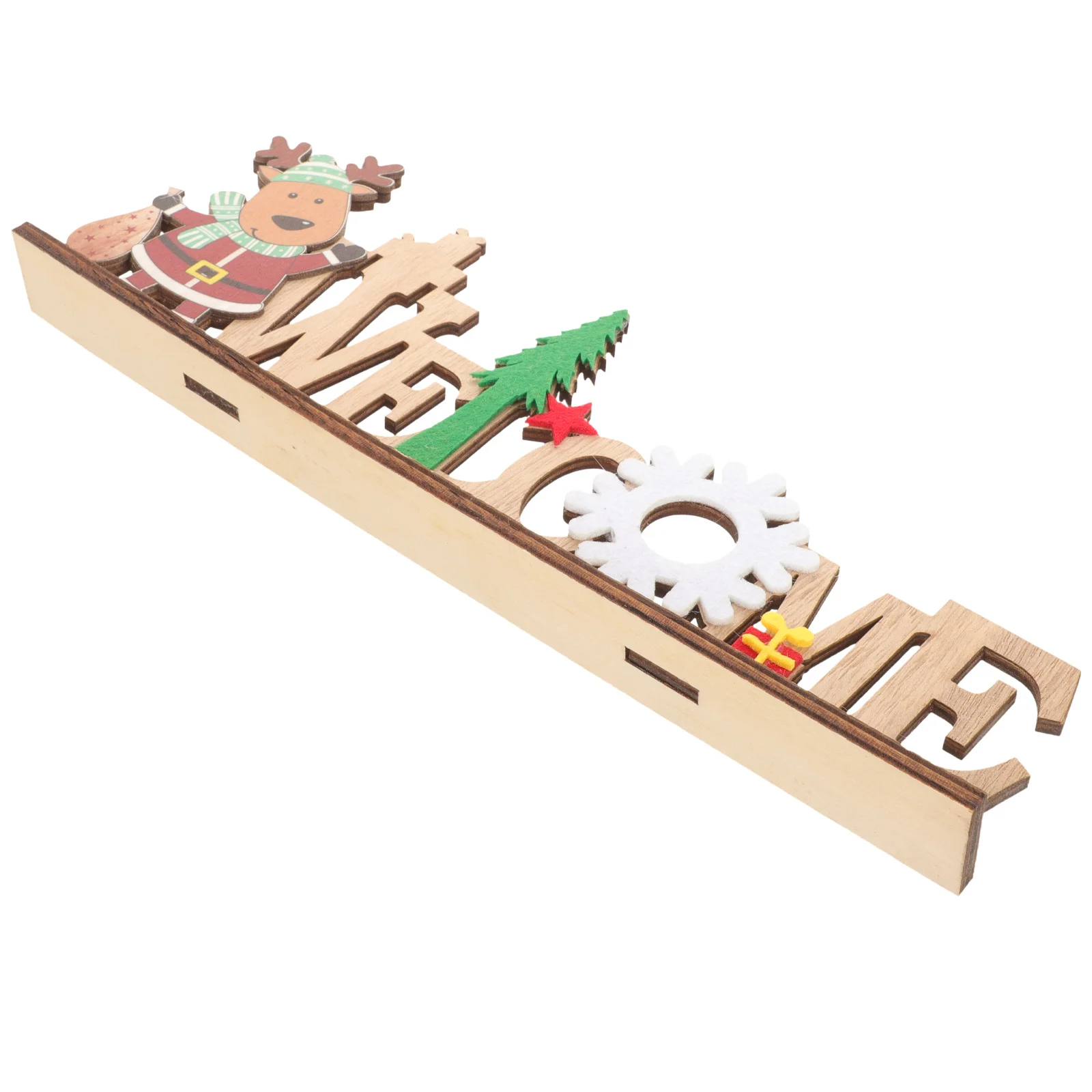 

Christmas Wooden Table Sign Xmas Ornament Wood Centerpiece Party Desktop Decoration Xmas Supplies Christmas Table Signs