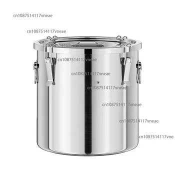 304 Stainless Steel Sealed Fermentation Barrel Storage Container Moisture-Proof Rice Bin 50-Pound Rice Barrel Oil Drum