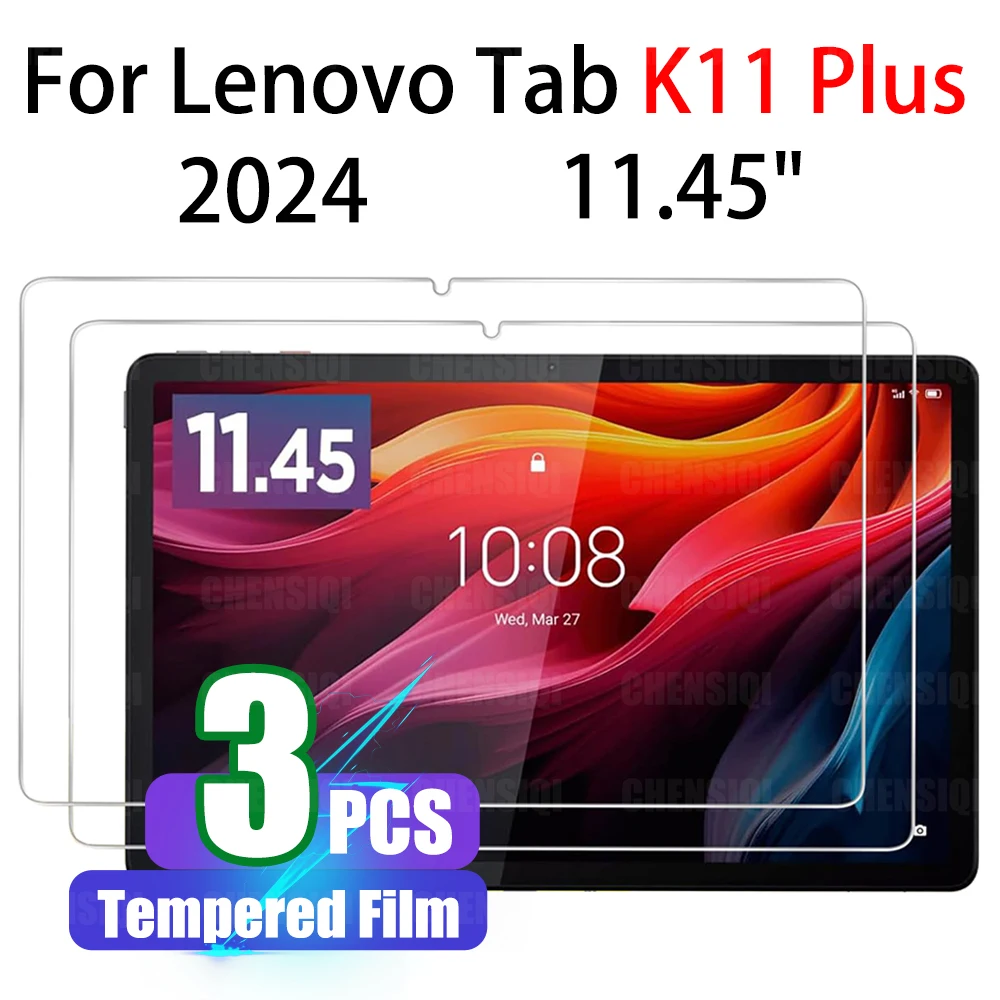 

For Lenovo Tab K11 Plus (11.45 inch) 2024 Screen Protector, 9H Tempered Glass Film, Anti Fingerprints,No Bubbles Anti-Scratch