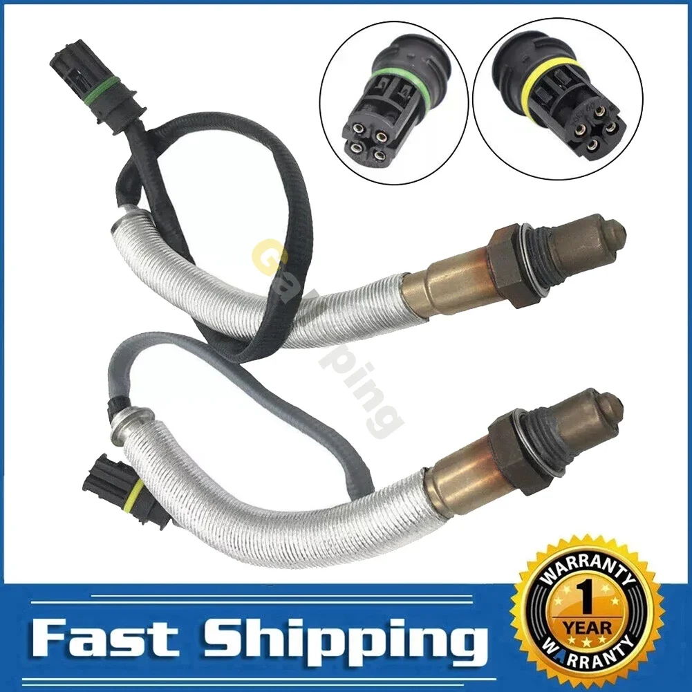

2X O2 Oxygen Sensor 2 Bank 1 2 for BMW 128i 328i 528i X3 X5 Z4 2008 2009 2010 BMW 1 Series M 2011 3.0L L6 4 Wires Dowstream Rear